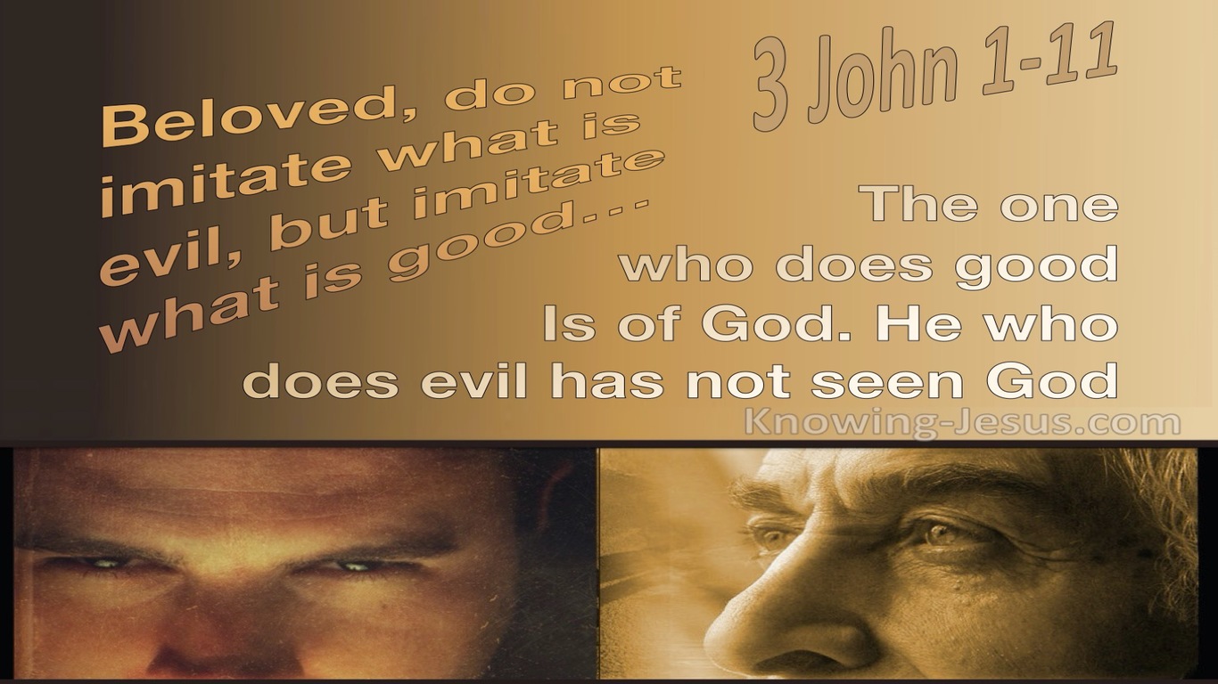 3 John 1:11 Imitate What Is Good Not Evil (brown)